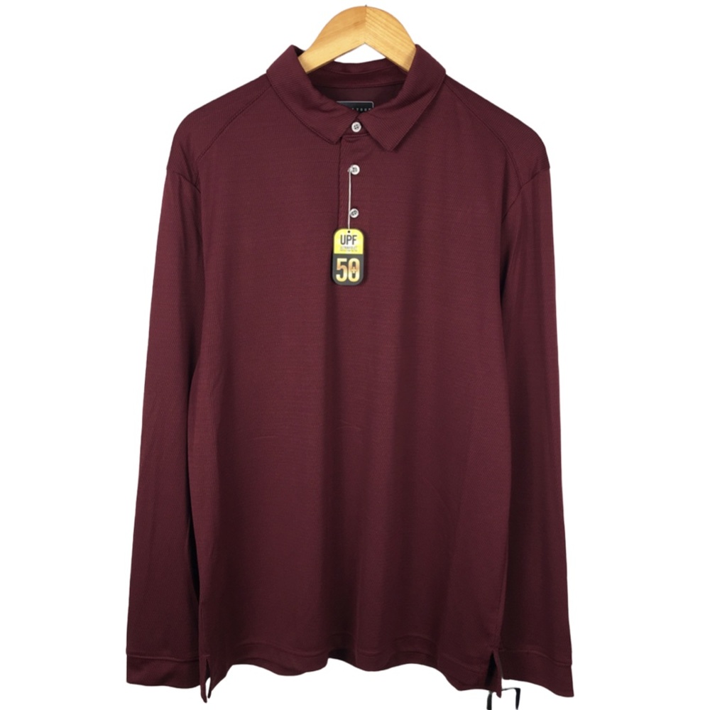 Men's Long Sleeve Golf Polo Shirt Large PGA Tour